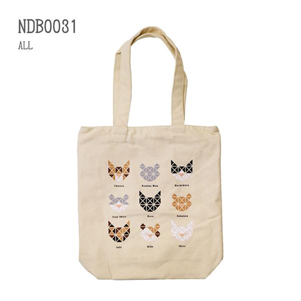 神保町にゃんこ堂 バッグ トート 猫 ねこ ネコ 縦型 背面ポケット 天
