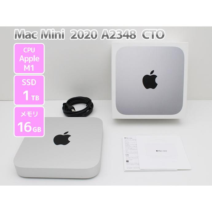M1 Macmini 2020, メモリ16GB, SSD 1TB