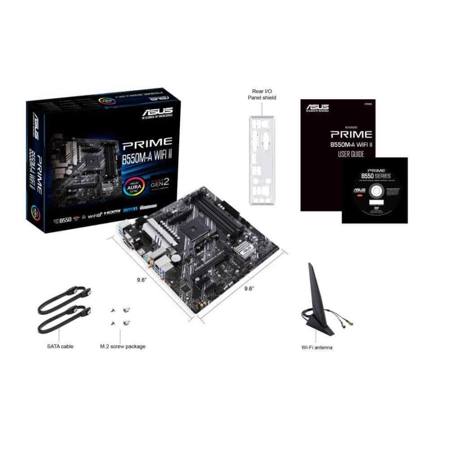 ASUS PRIME B550M-A WIFI II AMD B550チップセット搭載MicroATX