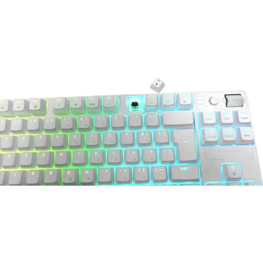 パソコン工房 メカニカルゲーミングキーボード 日本語 茶軸 ホワイト