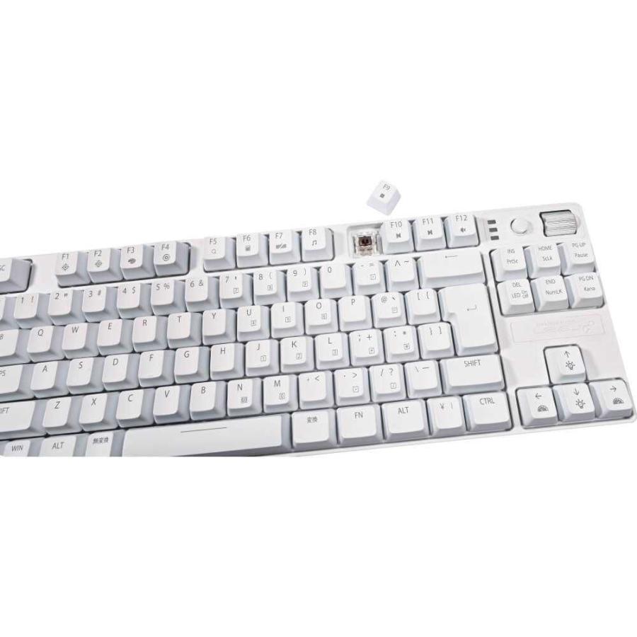 パソコン工房 メカニカルゲーミングキーボード 日本語 茶軸 ホワイト
