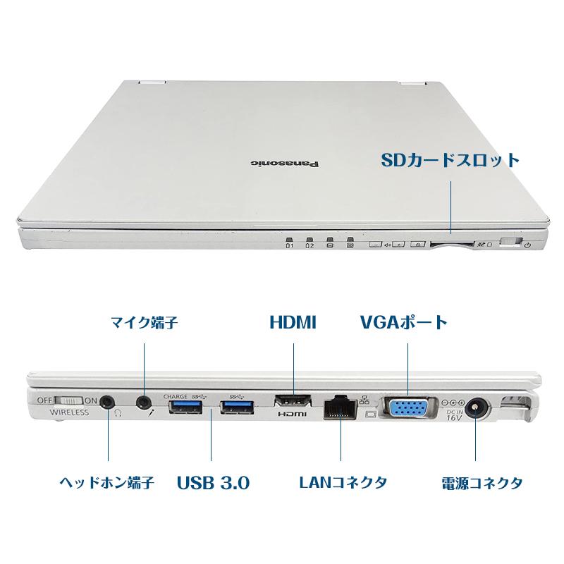 Webカメラ搭載 Panasonic Let's note CF-MX3 中古ノートパソコン 第4