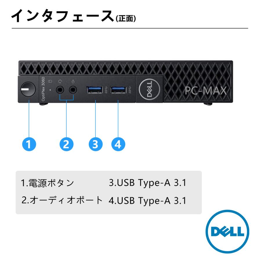 DELL（デル） Dell OptiPlex 3060 Micro 第8世代 Core i5 メモリ16GB