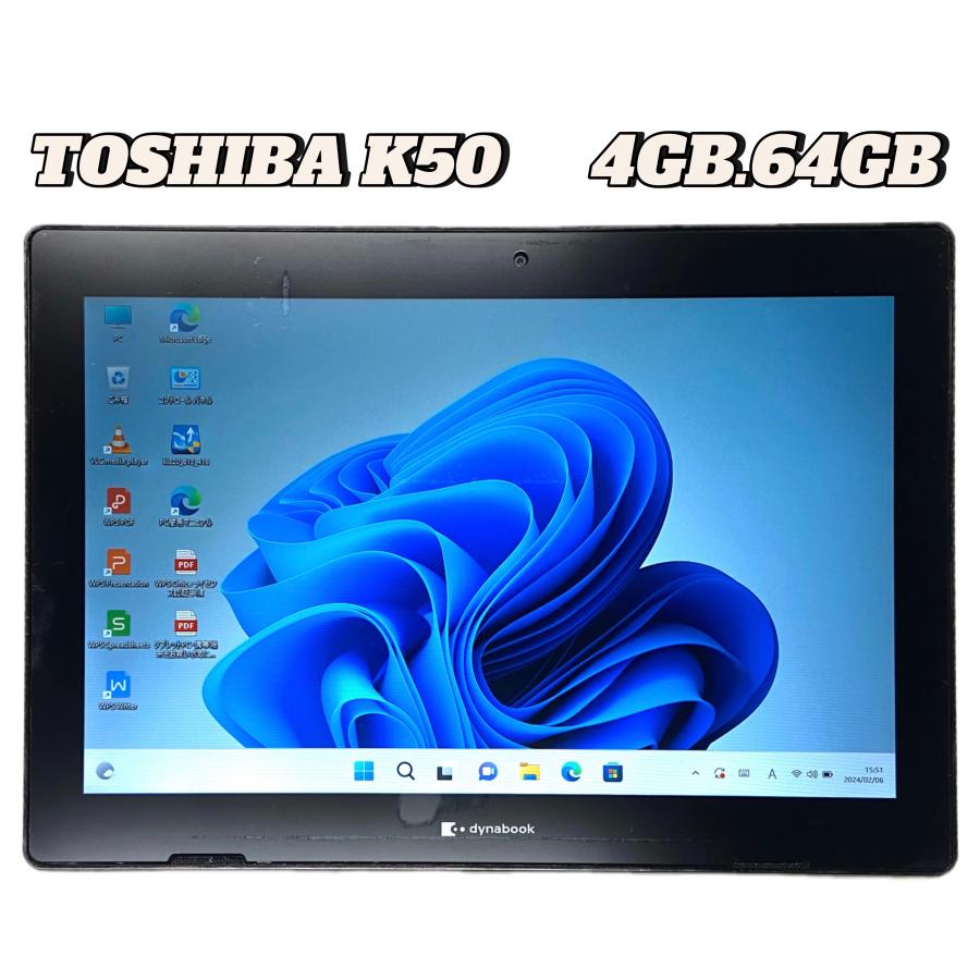 訳あり】タブレット東芝DynaBook K50 Celeron-N4000 メモリ4GB SSD
