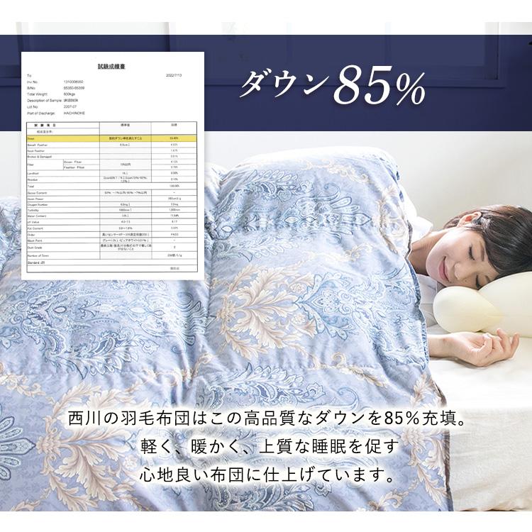 西川（nishikawa） 羽毛布団 掛け布団 シングル ロング シルバーダック