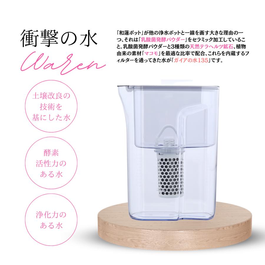 ガイアの水 和蓮ポット 浄水器 ガイアの水135 カートリッジ付き PFOS
