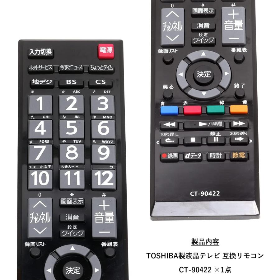 REGZA（レグザ） リモコン CT-90422 テレビ 東芝 テレビリモコン 故障