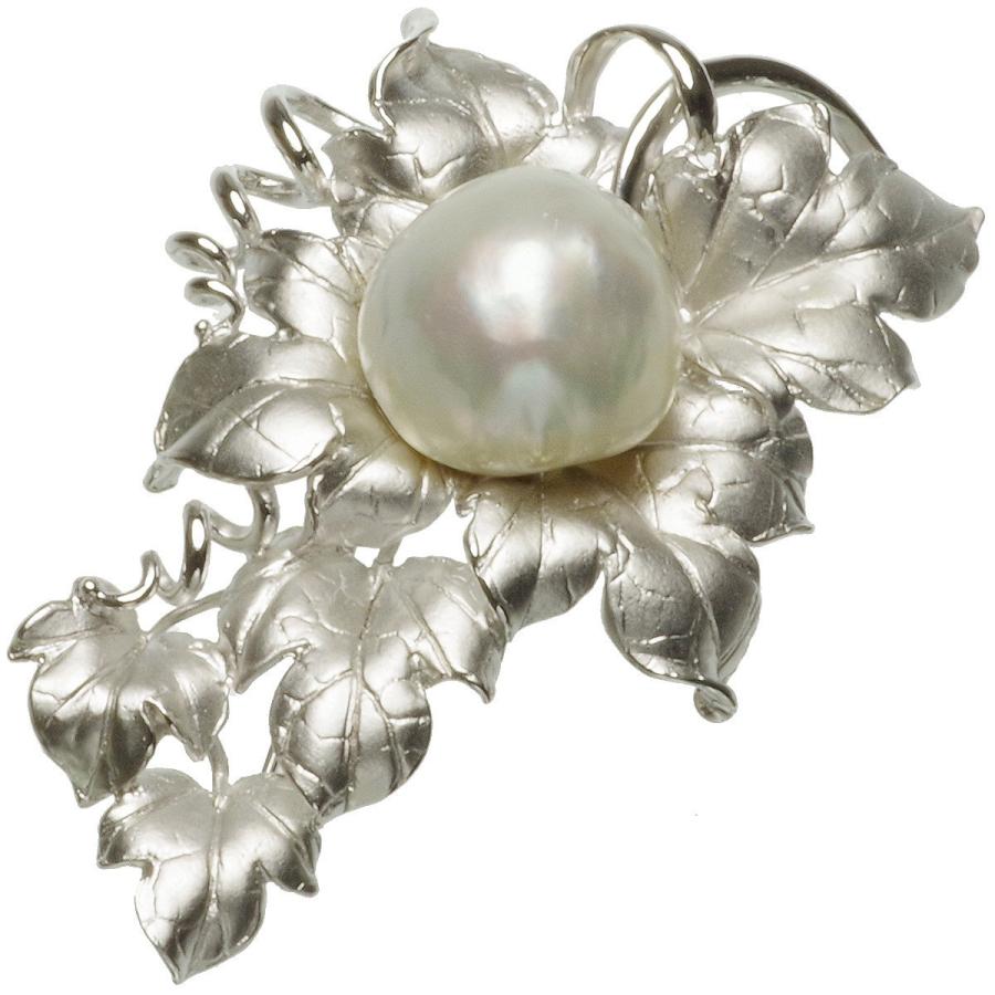 南洋 バロック 真珠 ブローチ 白蝶真珠 パール 約14.5mm シルバー 大粒
