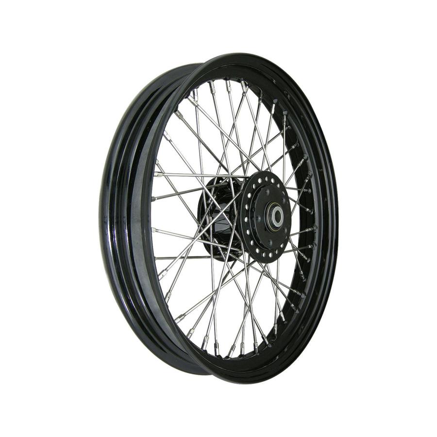 ハーレーXL1200nスポークホイール ブラックリム2008年F Rセット