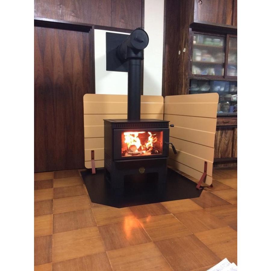 薪ストーブ遮熱板（炉壁）1100×1000 S（シングル）ミルクティー