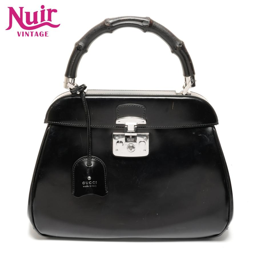 GUCCI（グッチ） ハンドバッグ レディロック バンブー ブラック【中古