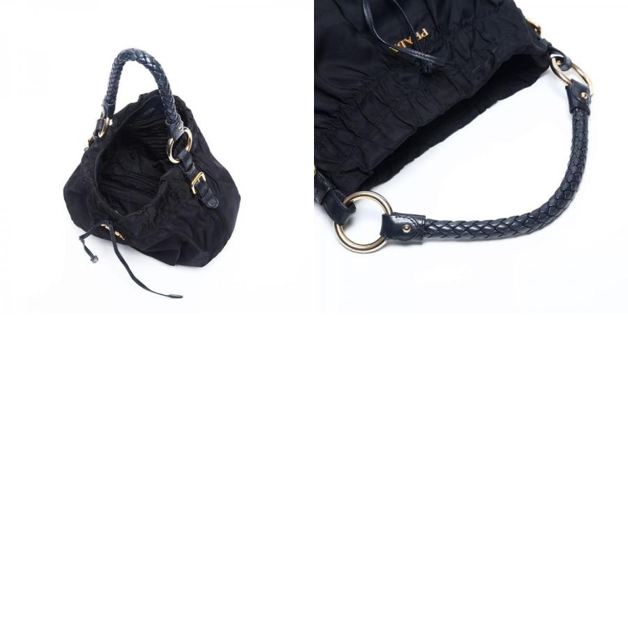 PRADA（プラダ） ショルダーバッグ ナイロン ロゴ リボン ブラック