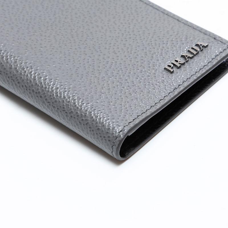 PRADA（プラダ） カードケース サフィアーノ レザー グレー【中古
