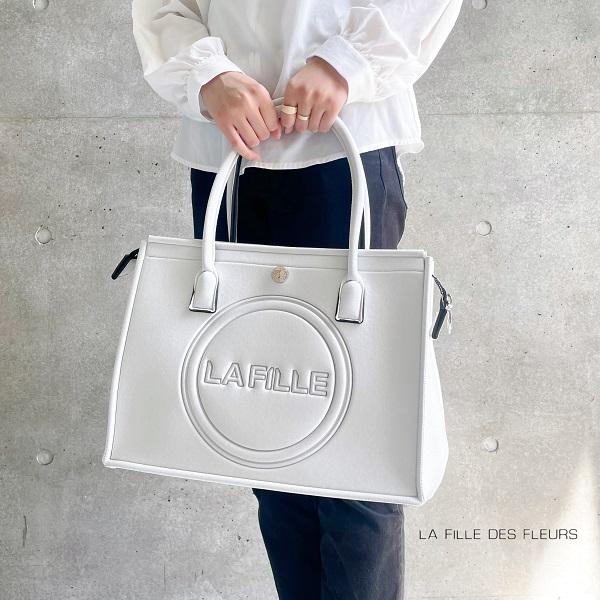 LA FILLE DES FLEURS イタリア製 ハンドバッグ ファスナー付き トート
