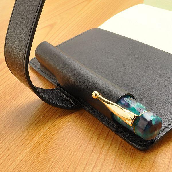 Pentペント by ケイシイズ パピルス ノートカバー ヌメ革 ブラック