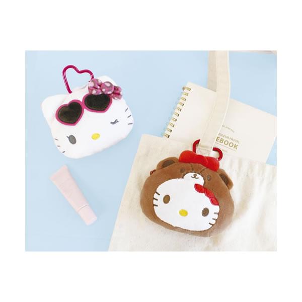 ハローキティ カラビナ付き ぬいぐるみ ファスナー マスコット