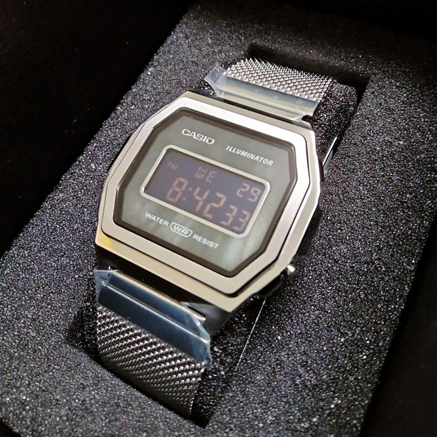 CASIO（カシオ） “STANDARD PREMIUM” A1000M-1BJF シルバー/白蝶貝