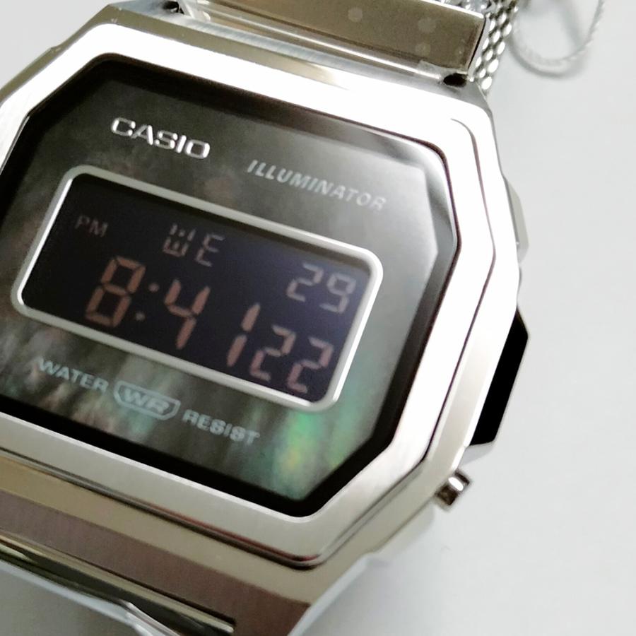 CASIO（カシオ） “STANDARD PREMIUM” A1000M-1BJF シルバー/白蝶貝