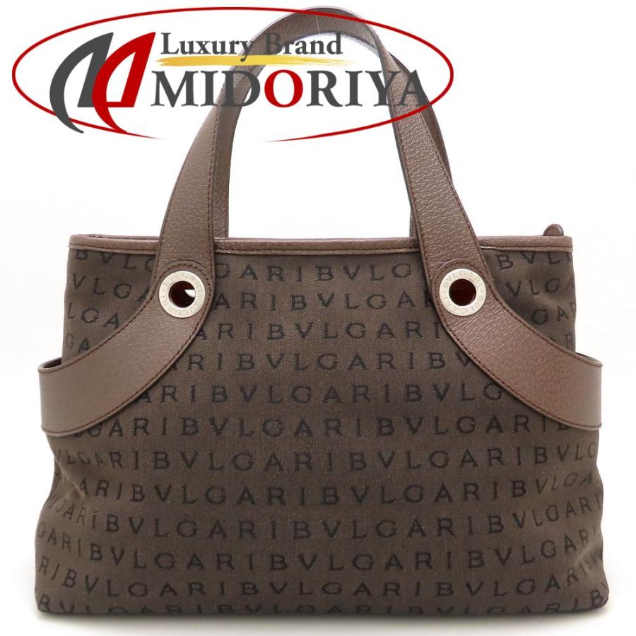 BVLGARI（ブルガリ） ロゴマニア ハンドバッグ キャンバスxレザー