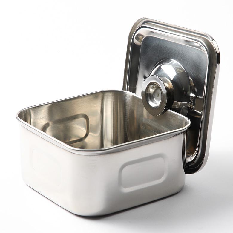 角・浅型キッチンポット ステンレスポット 10.5cm 0.5リットル