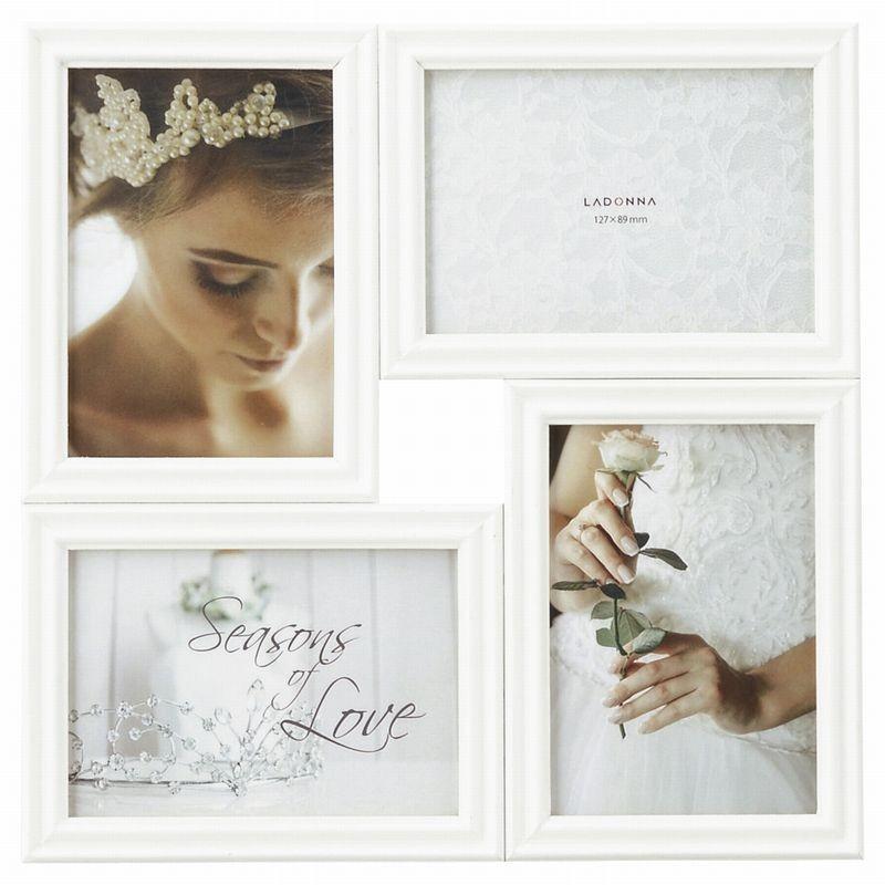 LADONNA（ラドンナ） フォトフレーム L判 4枚 DF87-40 多窓 ナチュラル