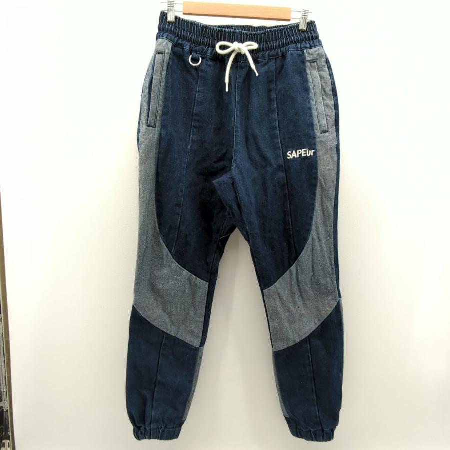 サプール デニムトラックパンツ ブルー SIZE L SAPEur デニムパンツ