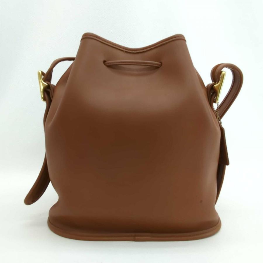 COACH（コーチ） 巾着 ショルダーバッグ 9952 レザー ブラウン