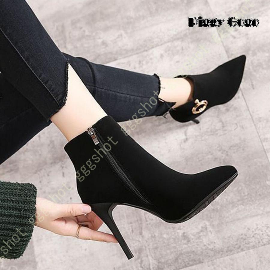 ブーティ ショートブーツ ピンヒール 歩きやすい ブーツ レディース