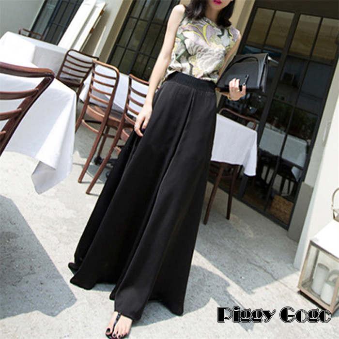 ワイドパンツ フレアパンツ レディース サテン スカーチョ ロング