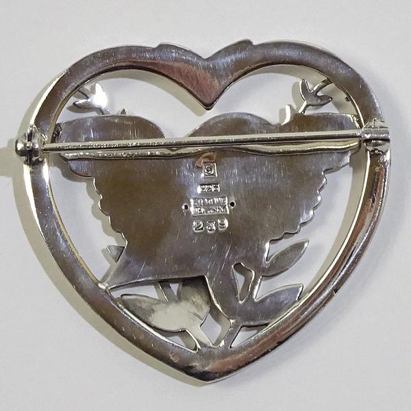 Georg Jensen（ジョージ ジェンセン） ブローチ239 鳩(ハート