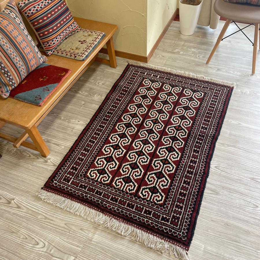 専用Y2301 ペルシャ絨毯 イラン ナイン ウール 手織 大判205×130