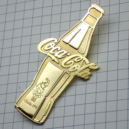 ピンバッジ・コカコーラ金色アトランタ五輪ゴールド瓶◇フランス限定