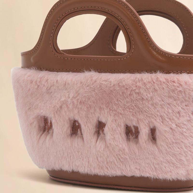 MARNI（マルニ） ピンク Tropicalia マイクロバッグ フェイクファー