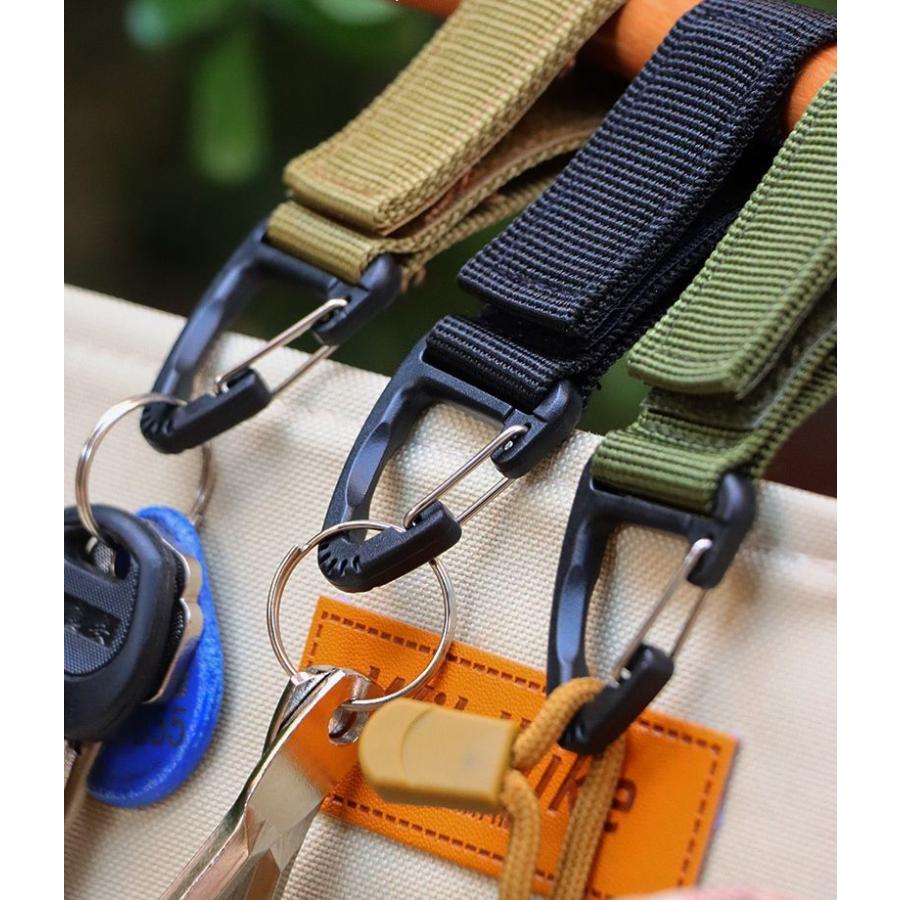 plusnao（プラスナオ） キーストラップ カラビナ付 面ファスナー式
