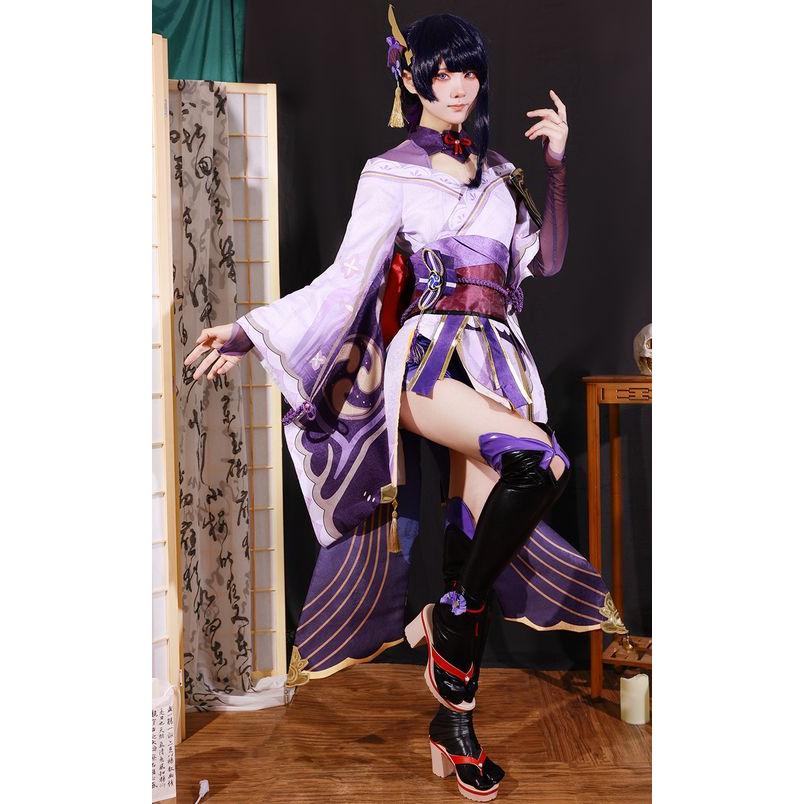 原神 風 雷電将軍 らいでんしょうぐん コスチューム コスプレ衣装 12点