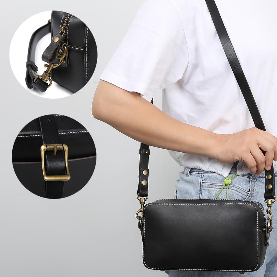 本革 ミニショルダー ショルダーバッグ 箱型 ブラック 黒 レザー 牛革