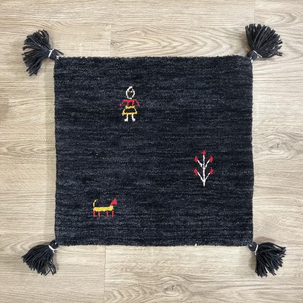 ギャッベ ギャベ マット チェアマット 40×40 インド アルゼンチン