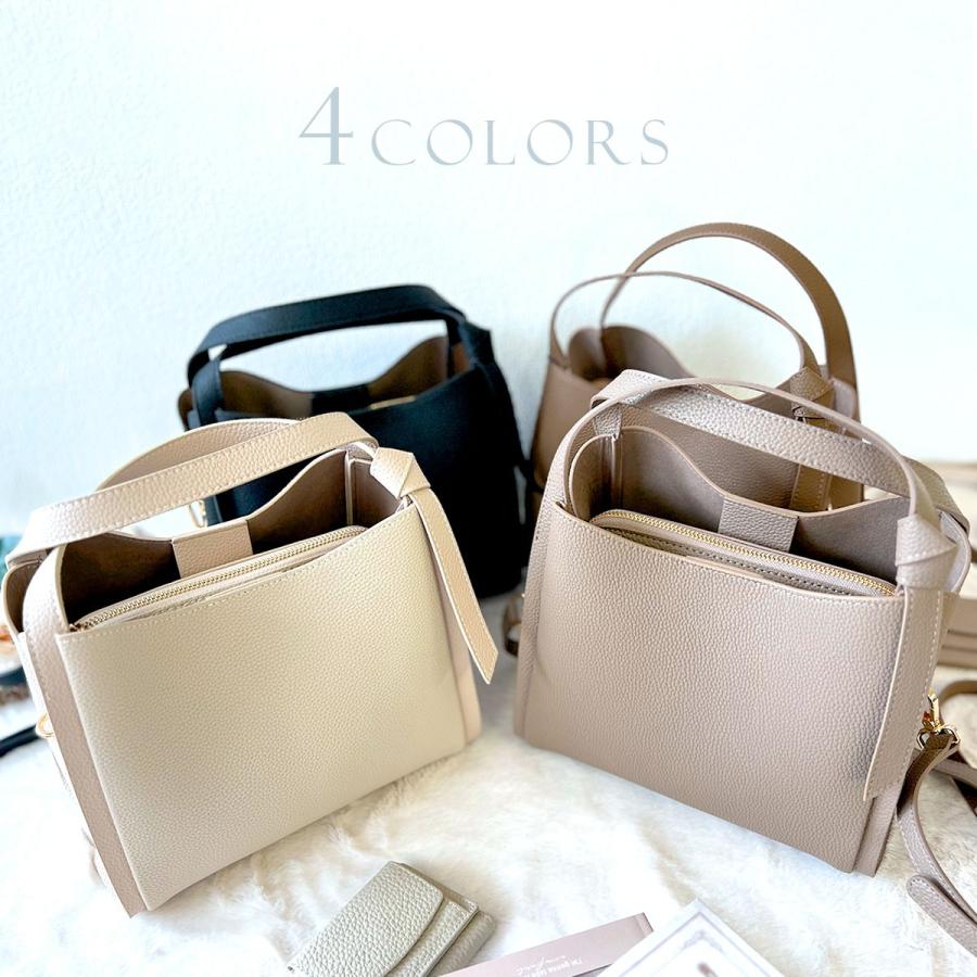 plus smile ハンドバッグ 小さめ 黒 レディース 本革 2way レザー