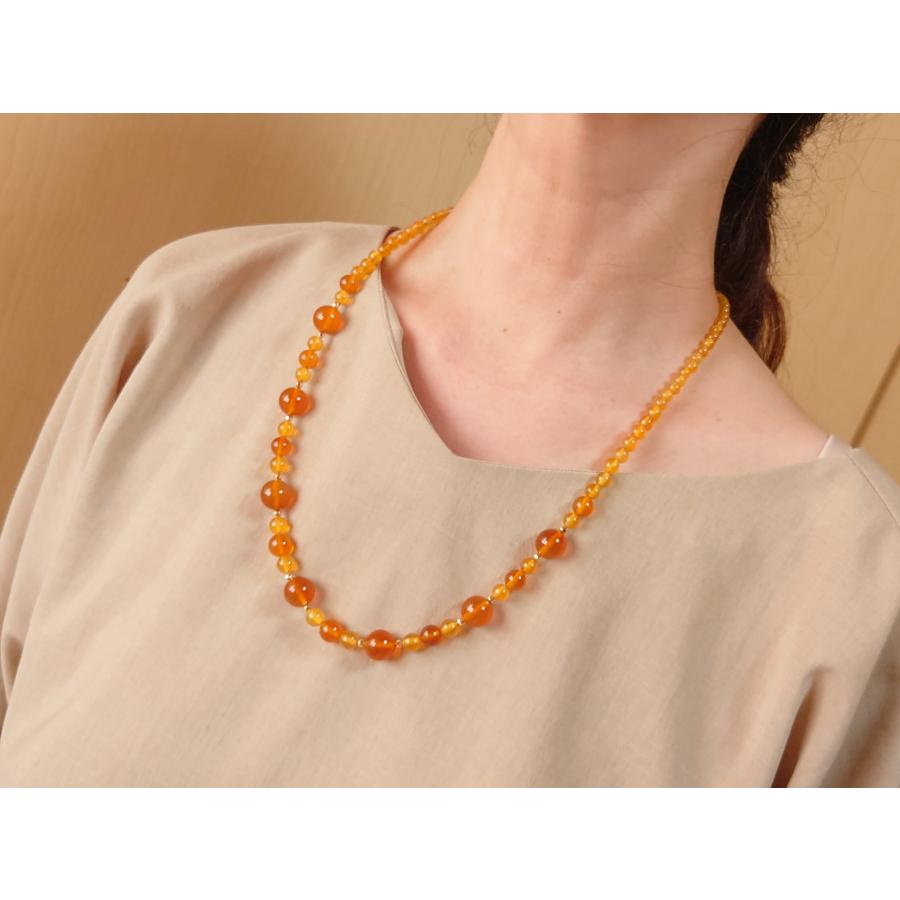 本べっ甲 ネックレス 最上級 飴色 極上 白甲 丸玉 鑑別書 高額厳選商品