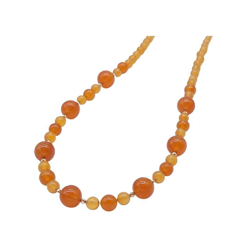 本べっ甲 ネックレス 最上級 飴色 極上 白甲 丸玉 鑑別書 高額厳選商品