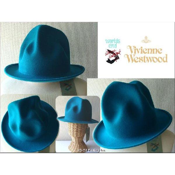 Vivienne Westwoodグレー ウール・フェルト 山型ハット Vivienne