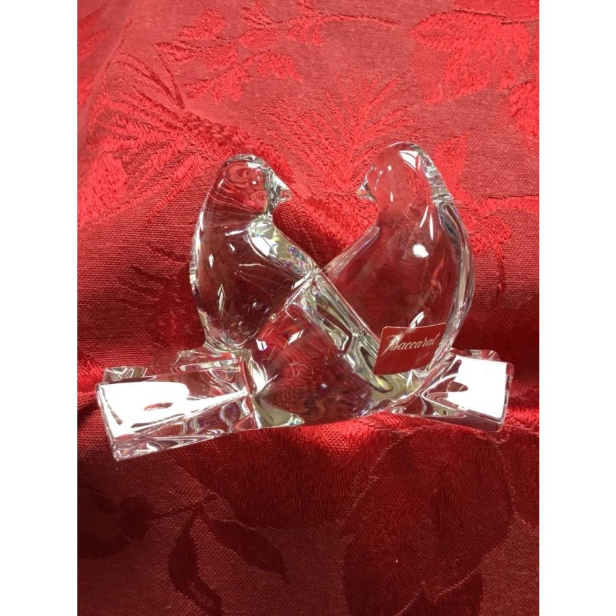 バカラ（Baccarat） 2羽の小鳥 LOVE クリスタル フィギュリン