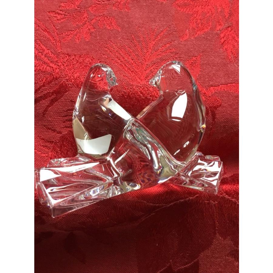 バカラ（Baccarat） 2羽の小鳥 LOVE クリスタル フィギュリン