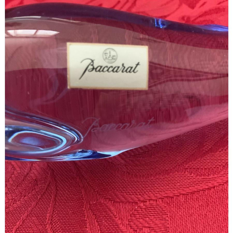 バカラ（Baccarat） 置物 ホエール くじら クリスタル ブルー フィギュ