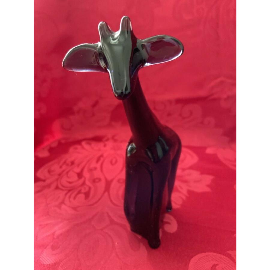 バカラ（Baccarat） 『キリン ブルー クリスタル 置物フィギュリン