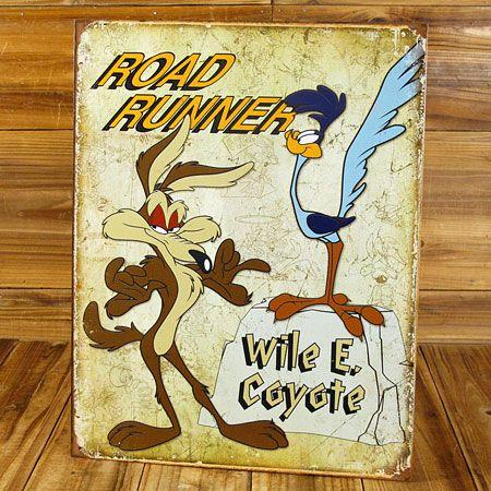 ロードランナー ロードランナー&ワイリー・コヨーテ ブリキプレート