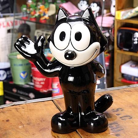 フィリックス・ザ・キャット（FELIX THE CAT） フィギュア 貯金箱 陶器
