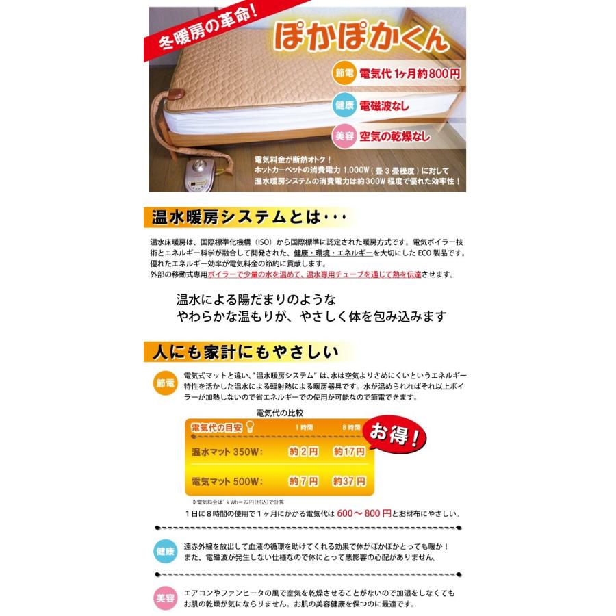 DOS-MT1000(シングル) 温水暖房システム ぽかぽかくん寝具マットタイプ