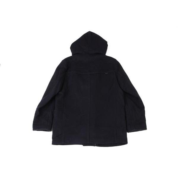 PAPAS（パパス） ウール混ワンポイントロゴ刺繍ショートダッフルコート