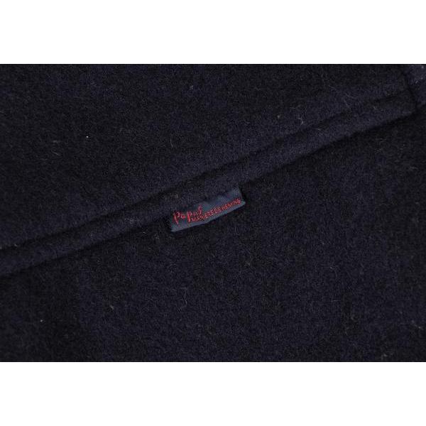 PAPAS（パパス） ウール混ワンポイントロゴ刺繍ショートダッフルコート